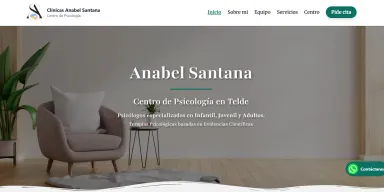 Captura de la web del Centro de Psicología Anabel Santana