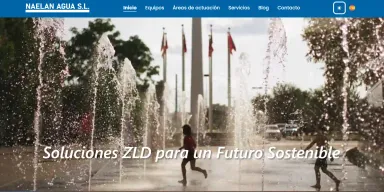 Captura de la web de Naelan Agua S.L., empresa de tratamiento de aguas
