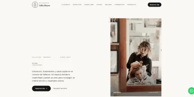 Captura de la web corporativa de Peluquería Julia Reyes desarrollada con Astro